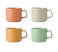 KitchenCraft Idilica Stoneware Utensil Holder, Cream, 18cm
