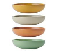 KitchenCraft Idilica Stoneware Pasta Bowls, Set of 4, 21cm Kitchencraft Multicolor