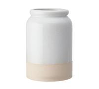 KitchenCraft Idilica Stoneware Utensil Holder, Cream Utensil Organiser | Large Cooking Utensil Pot for Kitchen Worktop, Utensil Storage for Kitchen Counter, Utensil Organiser with Unglazed Base
