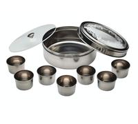 KitchenCraft Indian Stainless Steel Masala Dabba in Silver Kitchencraft Silver