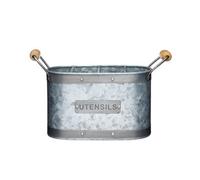 KitchenCraft Industrial Kitchen Galvanised Steel Utensil Caddy