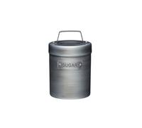 KitchenCraft Industrial Kitchen Vintage-Style Metal Sugar Container, 1 L (1.75 pts), Grey