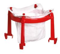 KitchenCraft Home Made Jam Strainer / Jelly Bag and Stand with Recipe in Gift Box, Plastic / Polyester, 2 Pieces, White / Red