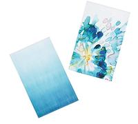 KitchenCraft KCABSTTTPK2 'Abstract Flower' 100% Cotton Printed Floral Tea Towels, 70 x 47 cm - Multi-Colour (Set of 2)