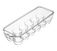KitchenCraft Egg Holder, Fridge-Safe Plastic Egg Storage. Egg Holder Storage with Lid, 32.5 x 11.5 cm (13" x 4.5"), Transparent