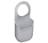 KitchenCraft Kitchen Sponge Holder with Tap Hook, Silicone, Grey, 4 x 10 x 19.5 cm