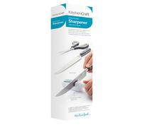 KitchenCraft Knife and Scissor Sharpener - White - Plastic - Knife Sharpener