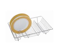 KitchenCraft Large Chrome-Plated Metal Dish Drainer Rack, 48 x 33 cm (19” x 13”)