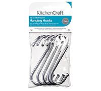 KitchenCraft Large Chrome-Plated Metal Hanging 'S' Hooks, 13 cm (Bag of 5)