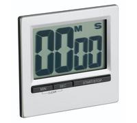 KitchenCraft Large Easy Read Chromed Timer with Extra Loud Beep when Done