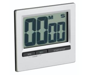 KitchenCraft Large Easy Read Chromed Timer with Extra Loud Beep when Done