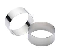 Set of Two Stainless Steel Large Cooking Rings Kitchencraft Metallics One Size