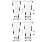 KitchenCraft Latte Glass, Clear (Set of 4),