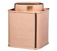 Kitchen Craft Le'Xpress Square Airtight Sugar Storage Tin, Copper Finish, 10 x 10 x 12 cm