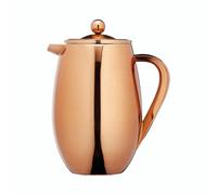 KitchenCraft Le'Xpress 8-Cup Insulated Metal Cafetière, 1 Litre (1.75 Pints) - Copper Finish
