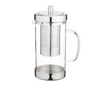 Le'Xpress Stainless Steel & Glass Infuser Teapot in Clear Le'Xpress Clear