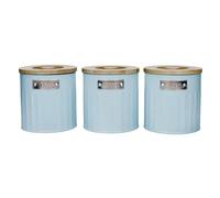 KitchenCraft Storage Canisters, Light Blue, 3 Pieces, Gift Boxed
