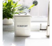 KitchenCraft Living Nostalgia 3L Steel Compost Bin Carbon