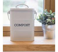 KitchenCraft Living Nostalgia 3L Steel Compost Bin Carbon