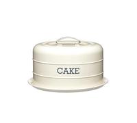 'Living Nostalgia Kitchen Craft Airtight Domed Cake Tin, Cream