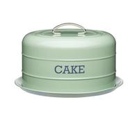 KitchenCraft Living Nostalgia Airtight Cake Storage Tin/cake Dome - English Sage Green