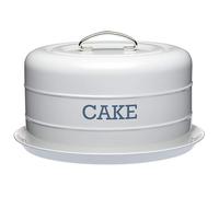 KitchenCraft Living Nostalgia LNCTGRY Airtight Cake Storage Tin / Cake Dome, 28.5 x 18 cm - French Grey