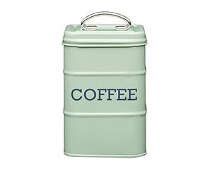 KitchenCraft Living Nostalgia Coffee Storage Canister, 11 x 17 cm (4" x 6.5") - English Sage Green