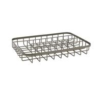 KitchenCraft Living Nostalgia Cutlery Organiser with grey-coloured coating
