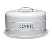KitchenCraft Living Nostalgia LNCTGRY Airtight Cake Storage Tin / Cake Dome, 28.5 x 18 cm - French Grey