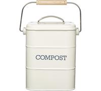 Kitchen Craft Living 3 Litre Nostalgia Vintage Compost Bin with Lid - Cream