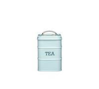 KitchenCraft Living Nostalgia Metal Tea Caddy, 11 x 17 cm - Vintage Blue