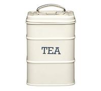 KitchenCraft Living Nostalgia Range Stainless Steel Tea Storage Tin, Cream, 1...