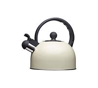 KitchenCraft Living Nostalgia Stove Top Kettle, Whistling, Induction, KitchenCraft’s 1 Year Guarantee, Metal, 1.3 Litre, Cream