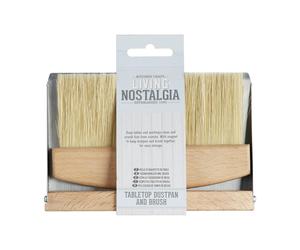 KitchenCraft Living Nostalgia Tabletop Dustpan & Brush - Wood