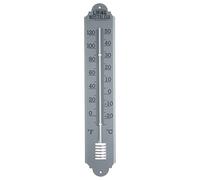 KitchenCraft Living Nostalgia Thermometer, Rustic Wall Mounted Outdoor Temperature Gauge for Garden, Conservatory or Shed/Garage, 5cm - Grey