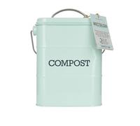 KitchenCraft Living Nostalgia Vintage Blue Compost Bin - Blue - Carbon Steel - Compost Bin