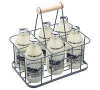 Kitchencraft Living Nostalgia Wire Metal Milk Crate Bottle Carrier, 29 X 20 x 13