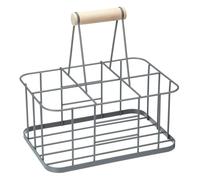 KitchenCraft Living Nostalgia Wire Six Bottle Carrier - Grey - Metal - Kitchen Organisers