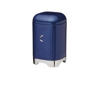 KitchenCraft Lovello Retro Coffee Canister With Geometric Textured Finish - Midnight Navy