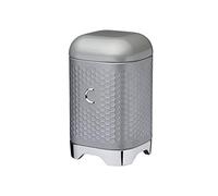 Kitchen Craft Coffee Canister Lovello Retro - Textured Geometric Hexagon, Secure Lid - Shadow Grey