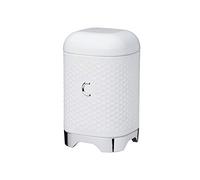 Coffee Canister with Geometric Textured Finish - Ice White Lovello White One Size
