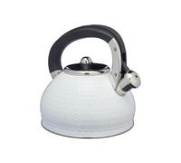 KitchenCraft Lovello Textured Stove Top Kettle - Ice White - White - Stainless Steel - Kettle