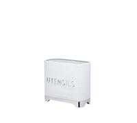 KitchenCraft Lovello Textured Utensil Jar, 20 x 10 x 18 cm, White