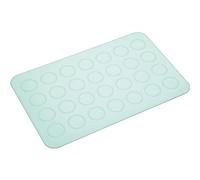 KitchenCraft Macaron Baking Mat with Recipe, 28 Mould Silicone Sheet, 36 x 23cm, Blue