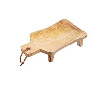 KitchenCraft MasterClass Large Raised Mango Wood Serving Board, 35 x 2 cm (14" x 8")