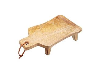 KitchenCraft MasterClass Large Raised Mango Wood Serving Board, 35 x 2 cm (14" x 8")