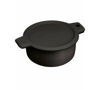 KitchenCraft Microwave Grill Pan and Browning Dish, 2.2 litres, Black | Fast Cooking Microwave Pot, Browning Dish, Stay-Cool Silicone Handles, Recipe Leaflet Included, BPA Free, Dishwasher Safe
