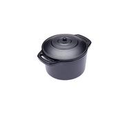 KitchenCraft Mini Cast Iron-Look Melamine Serving Dish with Lid, 13 cm (5") - Round Tapas Pot Style