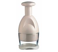 KitchenCraft Mini Manual Food Chopper, No Batteries Needed, Plastic/Stainless Steel, White, 23 x 1 x 1.5 cm