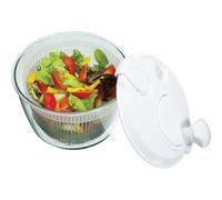 KitchenCraft Mini Salad Spinner 19cm Vegetable Washer Dryer Bowl White